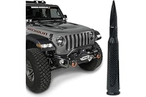 EcoAuto Bullet Antenna for Jeep Wrangler JK & JL (2007+) & Jeep Gladiator – Jeep Wrangler Antenna with Anti Theft Design – Highly Durable Truck Antenna – Jeep Wrangler Accessories (Carbon Fiber)