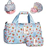 Elilier Gifts for 4 5 6 7 8 9 10 Year Old Girl, Kids Initial Duffle Bag, Dance Gymnastics Cheer Bag, Girls Gifts, Cute Trendy Stuff, Gifts for Birthday, Valentines Day, Easter, Graduation