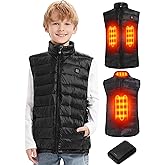 CYCYHEAT Kids Heated Vest - Boys and Girls Lightweight Heating Vest Jacket Coat With Battery Pack Heated Clothing for Skiing