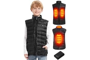 CYCYHEAT Kids Heated Vest - Boys and Girls Lightweight Heating Vest Jacket Coat With Battery Pack Heated Clothing for Skiing