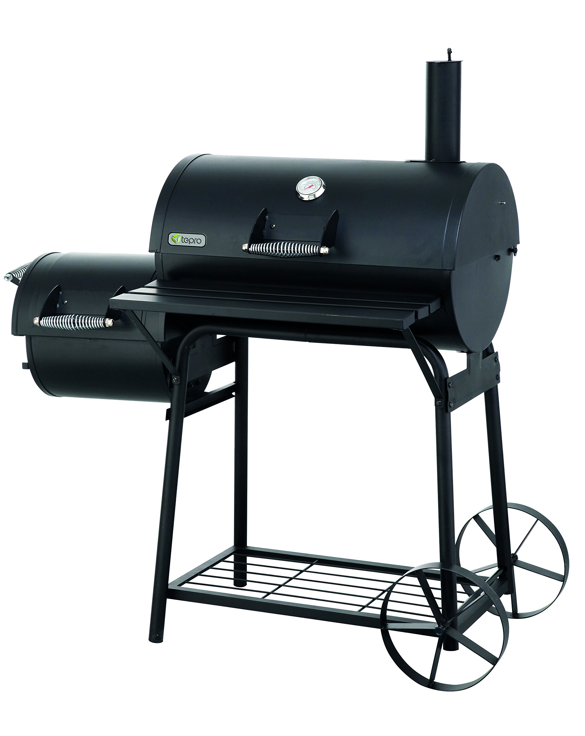 Tepro 1087 Biloxi Offset Bbq Pit Barrel Smoker Black Buy Online In Cayman Islands At Cayman Desertcart Com Productid 48307541