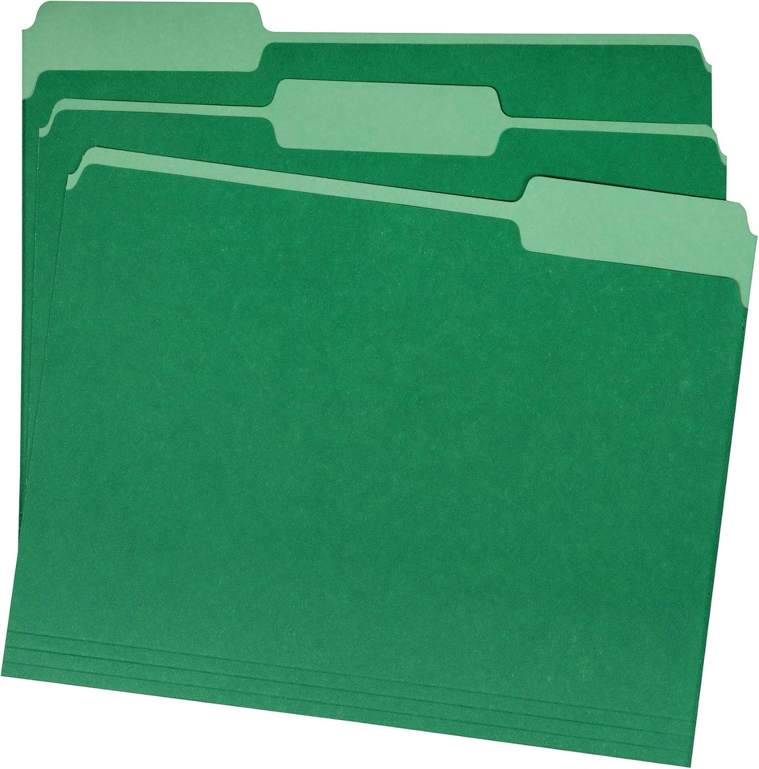 Basics File Folders, Letter Size, 1/3 Cut Tab, Bright Green, 36-Pack : Office Products