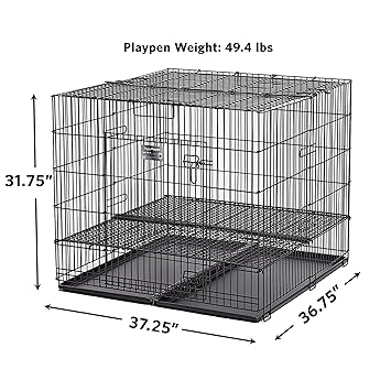 Amazon Com Midwest Puppy Playpen W 1 2 Grid 36l X 36w X