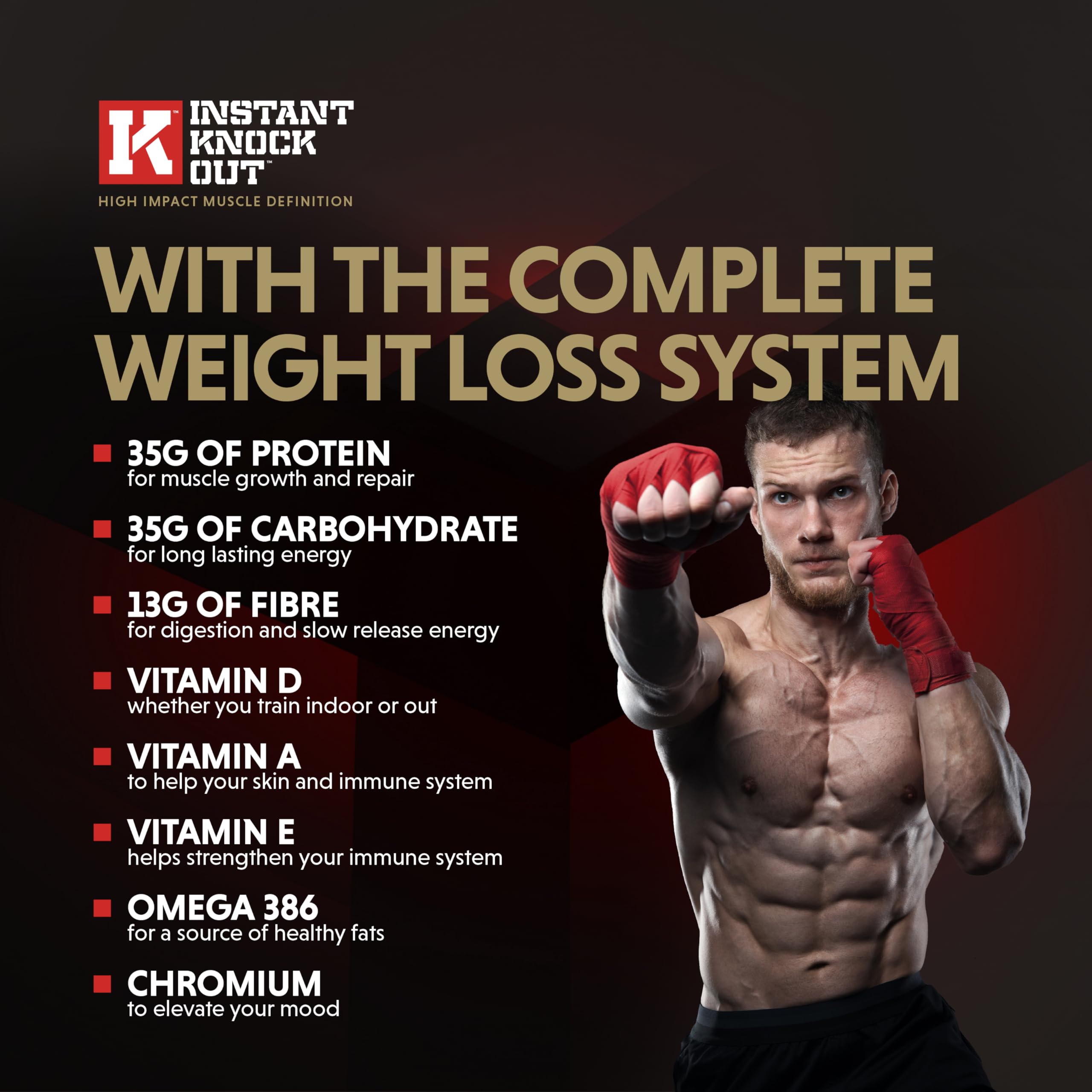 Instant Knockout Complete Shred - Meal Replacement Shake - Vanilla - High-Protein, Vitamin-Enriched, Nutritionally Complete - 14 Servings