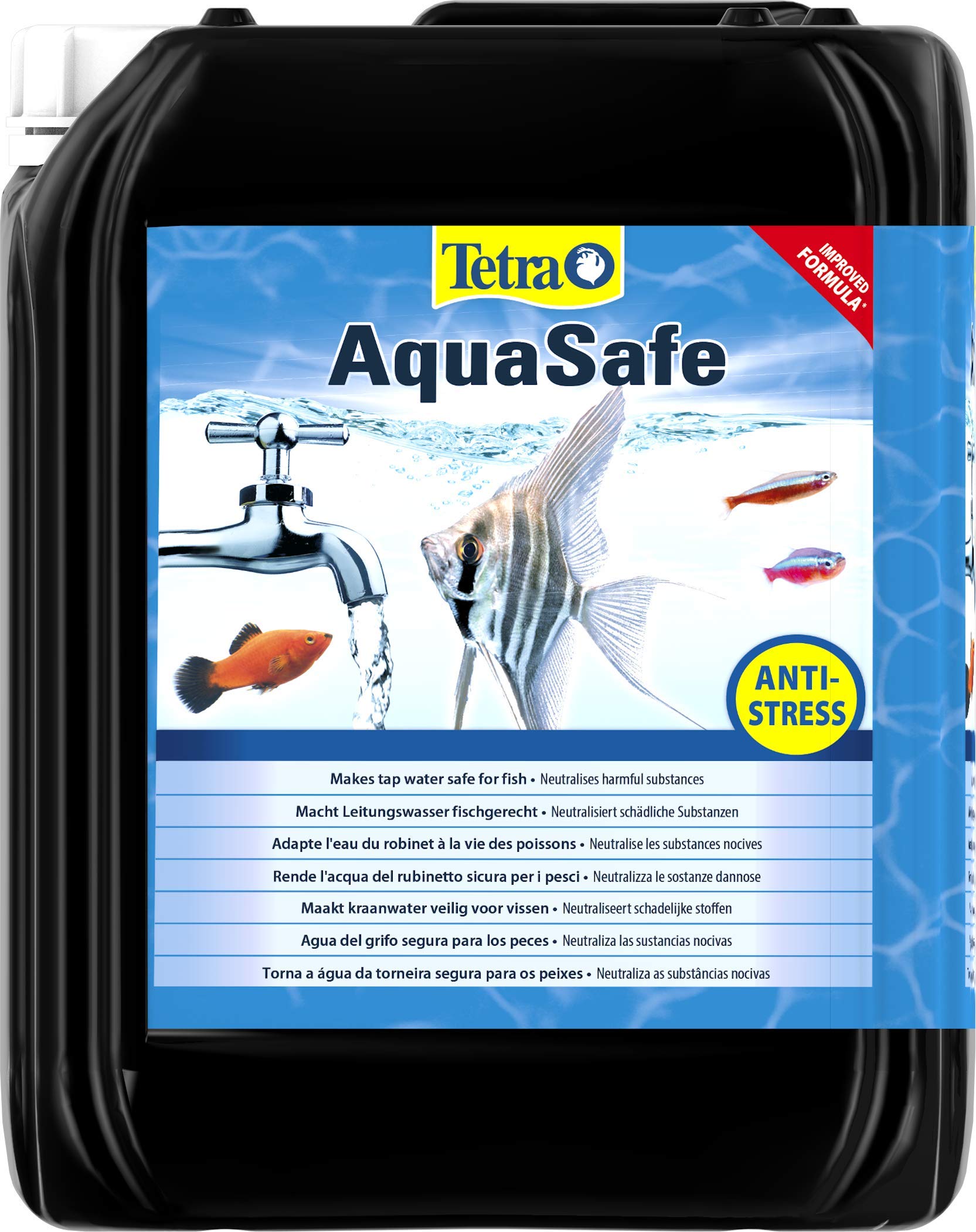 Tetra AquaSafe, to Turn Tap Water into Safe and Healthy Water for Fish and Plants, 5 Litre