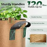 T4U 5-Pack 10 Gallon Fabric Grow Bags with Handles | Heavy Duty Nonwoven view 3