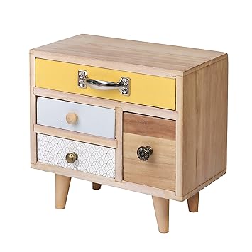 Slpr Desk Organizer With 4 Drawers Small Decorative Natural