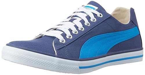 puma blue canvas shoes