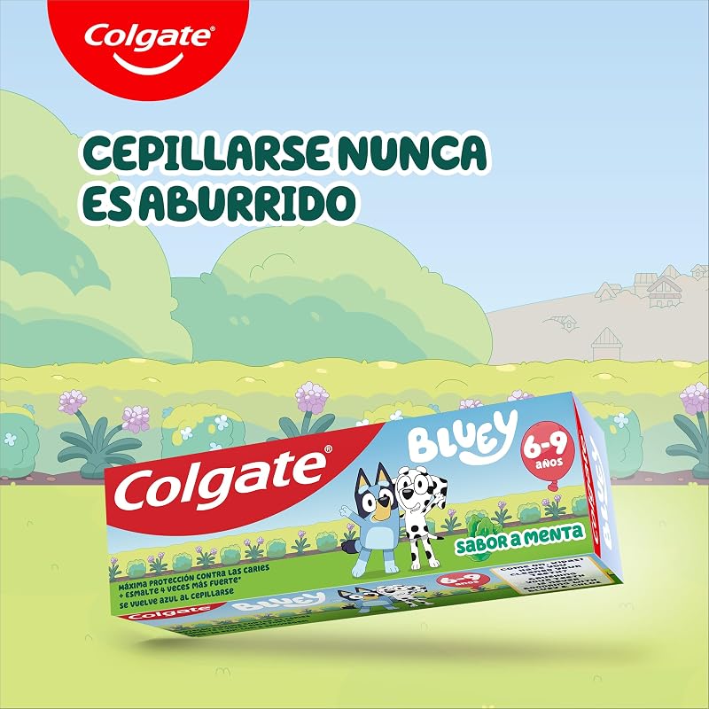 Kids Bluey, Pasta Dientes Infantil Menta 6+ Años, 12x50 ml