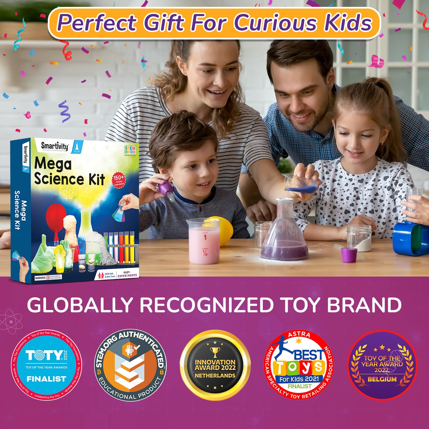 Smartivity Legendary Mega 150 Science Experiment Kit for Kids, Smart Birthday Gifts, Educational Science Experiments for Boys & Girls, STEM Toys for Learning & Fun for Age 6, 7, 8, 9, 10, 11, 12,14