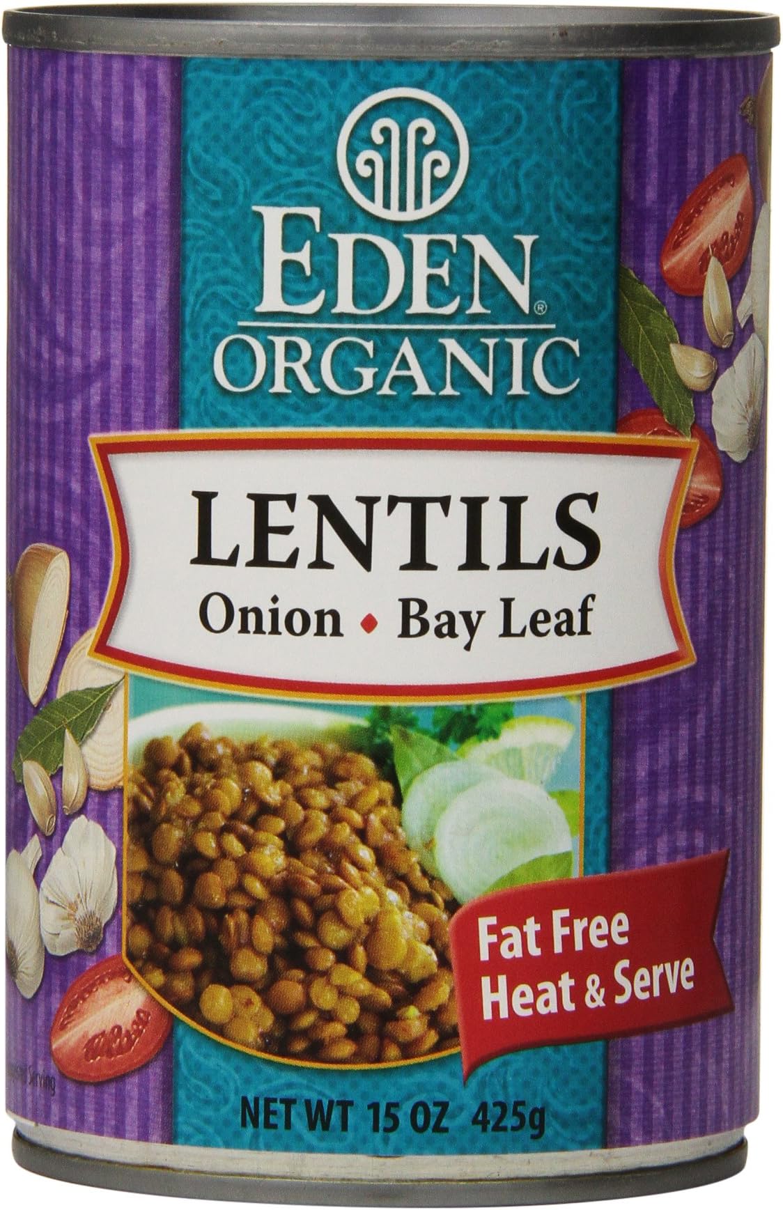 Eden Foods, Organic Beans Lentils w/Sweet Onion & Bay Leaf, At least 95% Organic, 15 oz