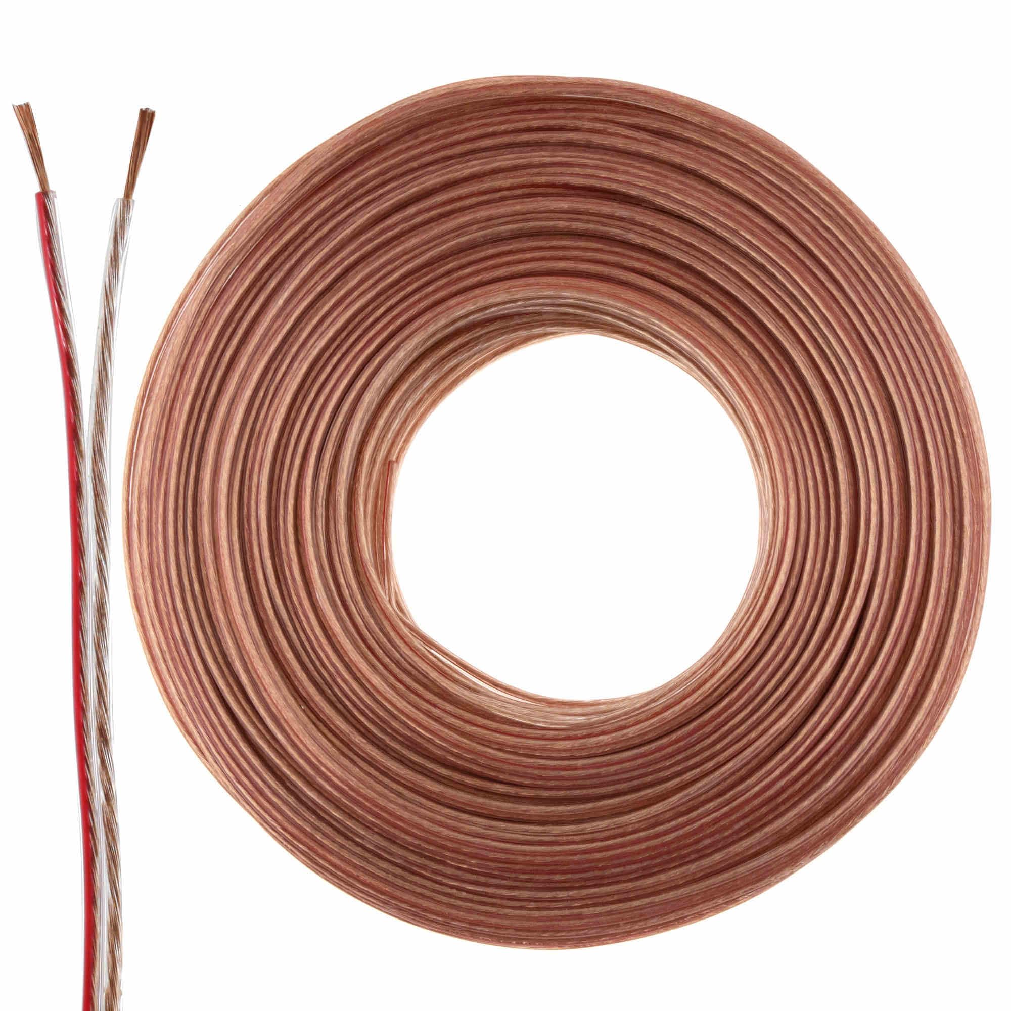 SeKi Speaker Cable 2 x 0.50 mm2-50 m Transparent CCA Audio Cable Box Cable