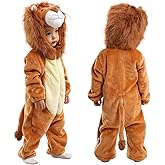 TONWHAR Toddlers Lion Costume, Soft Kids Halloween Dress Up Romper Outfits for Boys & Girls