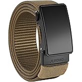 JUKMO Men's 1.5" Nylon Ratchet Belt, Casual Web Click Belt with Slide Buckle for Jeans, No Holes Adjustable Trim to Fit