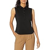 Club Monaco Women's Perfect Sleeveless Shirt, Black/Noir, Medium