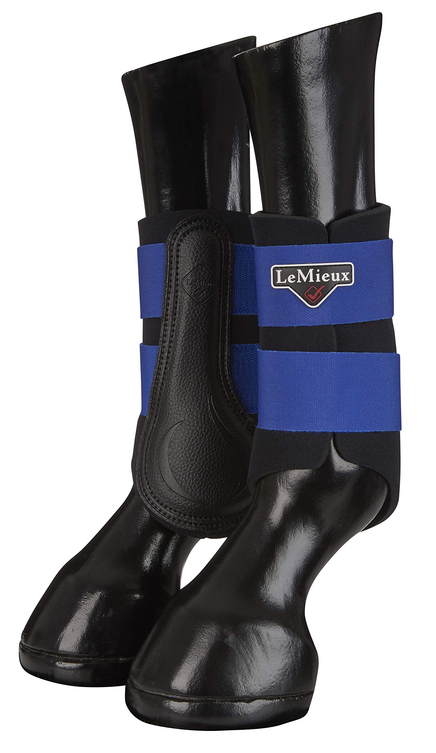 LeMieux Grafter Brushing Horse Boots - Protective Gear and Training Equipment - Equine Boots, Wraps & Accessories (Benetton Blue/Large)