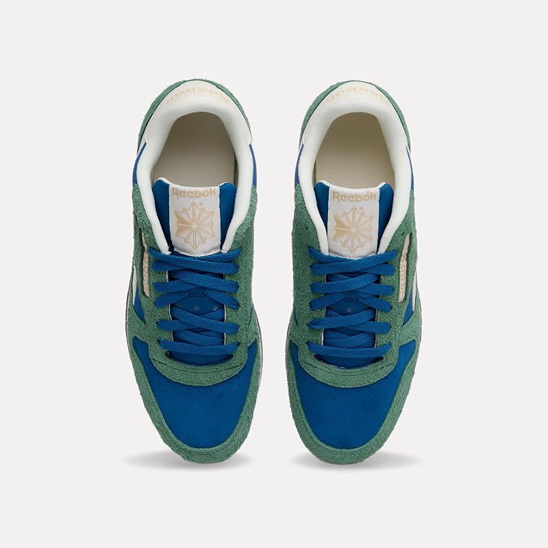 Unisex Classic Leather Sneaker, ATHLETICBLUE/FIELDGREEN/Chalk, 36,5 EU