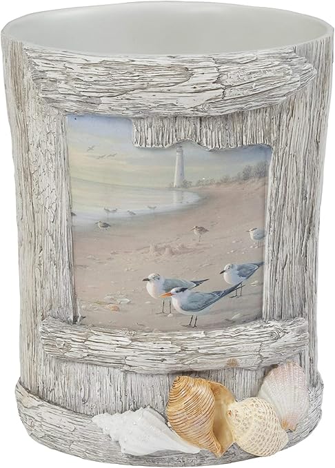 Amazon Com Creative Bath Products Inc Atb54mult Products At The Beach Waste Basket Home Kitchen