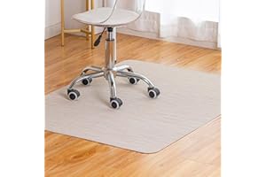 Baroyal Office Chair Mat for Hardwood Floor Under Desk Computer Rolling Chair Mat for Wood/Tile Floor Non-Slip Heavy Duty PVC Plastic Hard Floor Protector 36" x 48" (Parchment)