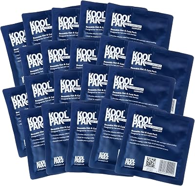Koolpak Luxury Reusable Hot & Cold Pack Small 13 x 14 cm Blue 20 Pack