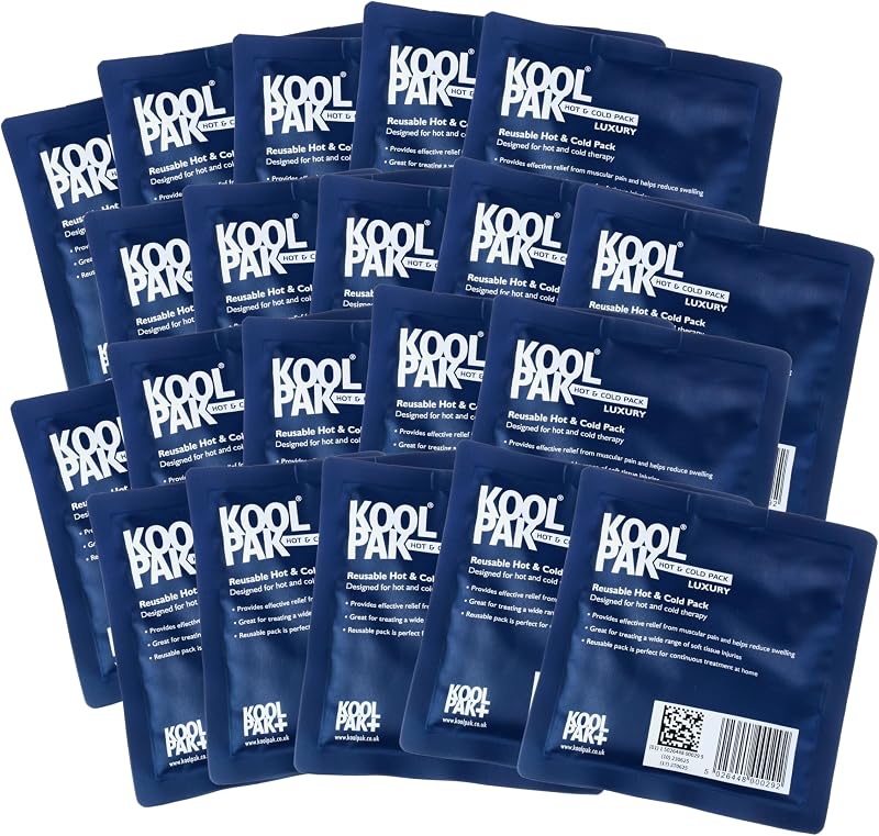 Koolpak Luxury Reusable Hot & Cold Pack Small 13 x 14 cm Blue 20 Pack