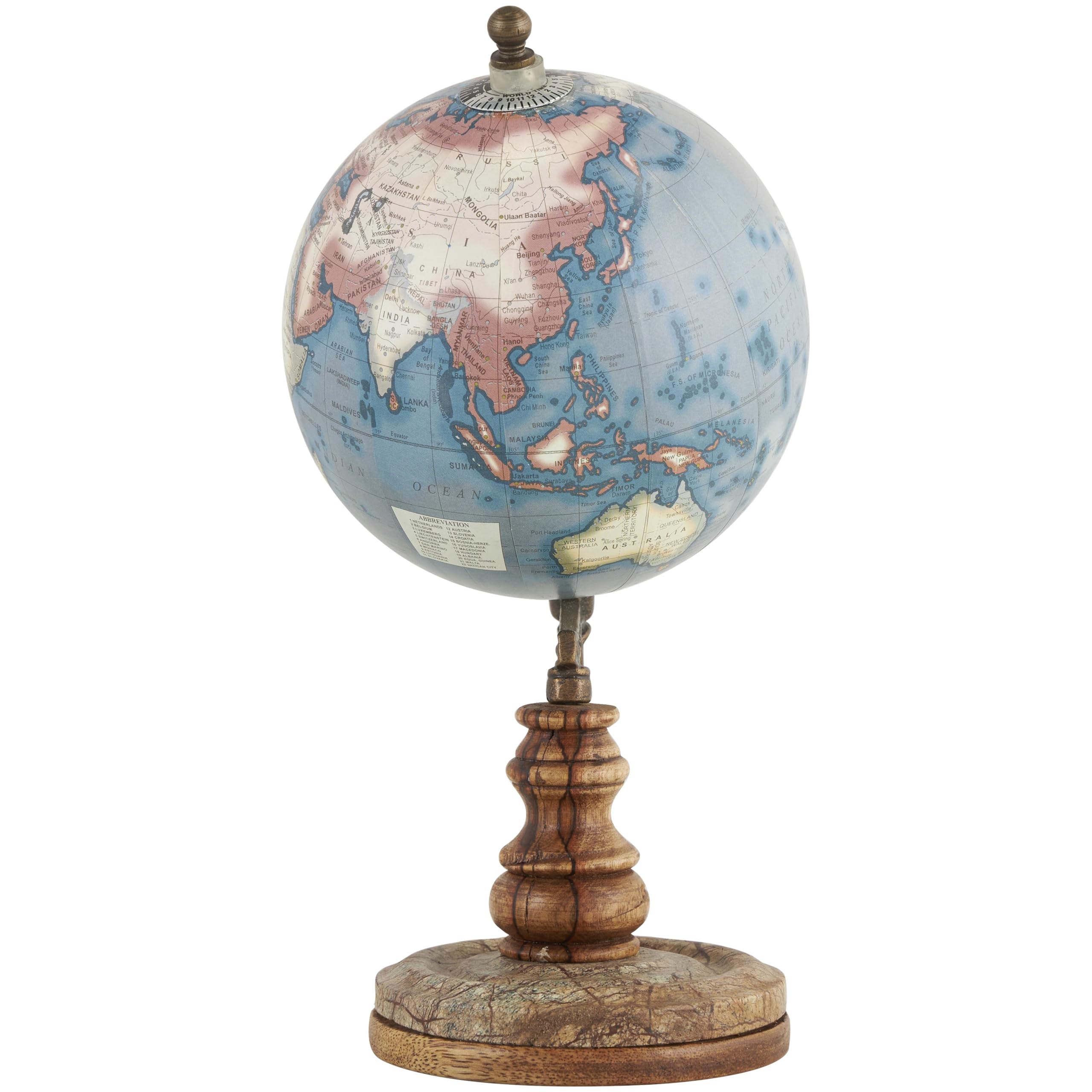 Deco 79 Plastic Globe with Wood Base, 5