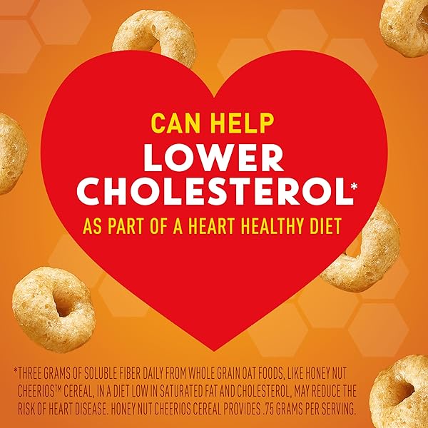 HONEY NUT CHEERIOS HEART HEALTHY BREAKFAST CEREAL, GLUTEN FREE CEREAL WITH WHOLE GRAIN OATS, GIANT SIZE, 27.2 OZ