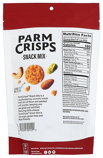 PARMCRISPS SMOKY BBQ CHEESE SNACK MIX, 6 OZ