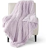 Bedsure GentleSoft Fluffy Lavender Purple Throw Blanket, Purple Decor Lilac Gifts for Teen Girls Women, Soft Cozy Fuzzy Plush Warm Thick Sherpa Fleece Faux Fur Blanket, Birthday Gifts for Her, 50x60