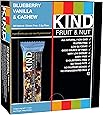 KIND Bars, Blueberry Vanilla & Cashew, Gluten Free, 1.4 Ounce Bars, 12 Count
