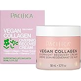Pacifica Night Face Cream - Vegan Collagen Overnight Recovery Cream, Nighttime Face Cream for Anti-Aging & Wrinkles, Improves Dry Skin & Redness Vegan, Clean Beauty, Dermatologist Tested