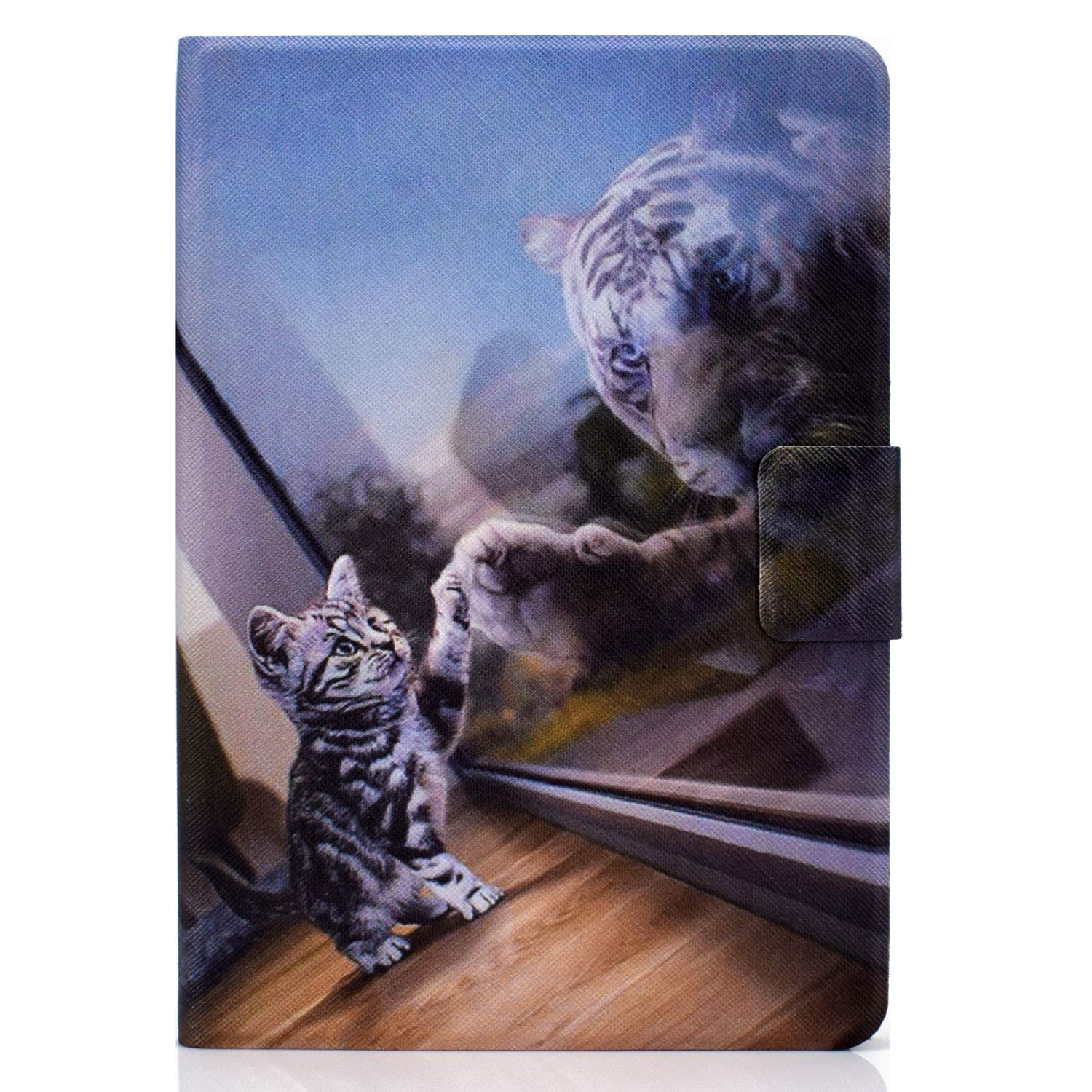 Bspring Case for 6.8" Kindle Paperwhite (11th Generation-2021 E-Reader) and Kindle Paperwhite Signature Edition, Light Shell Cover with Auto Wake/Sleep,Cat & Tiger