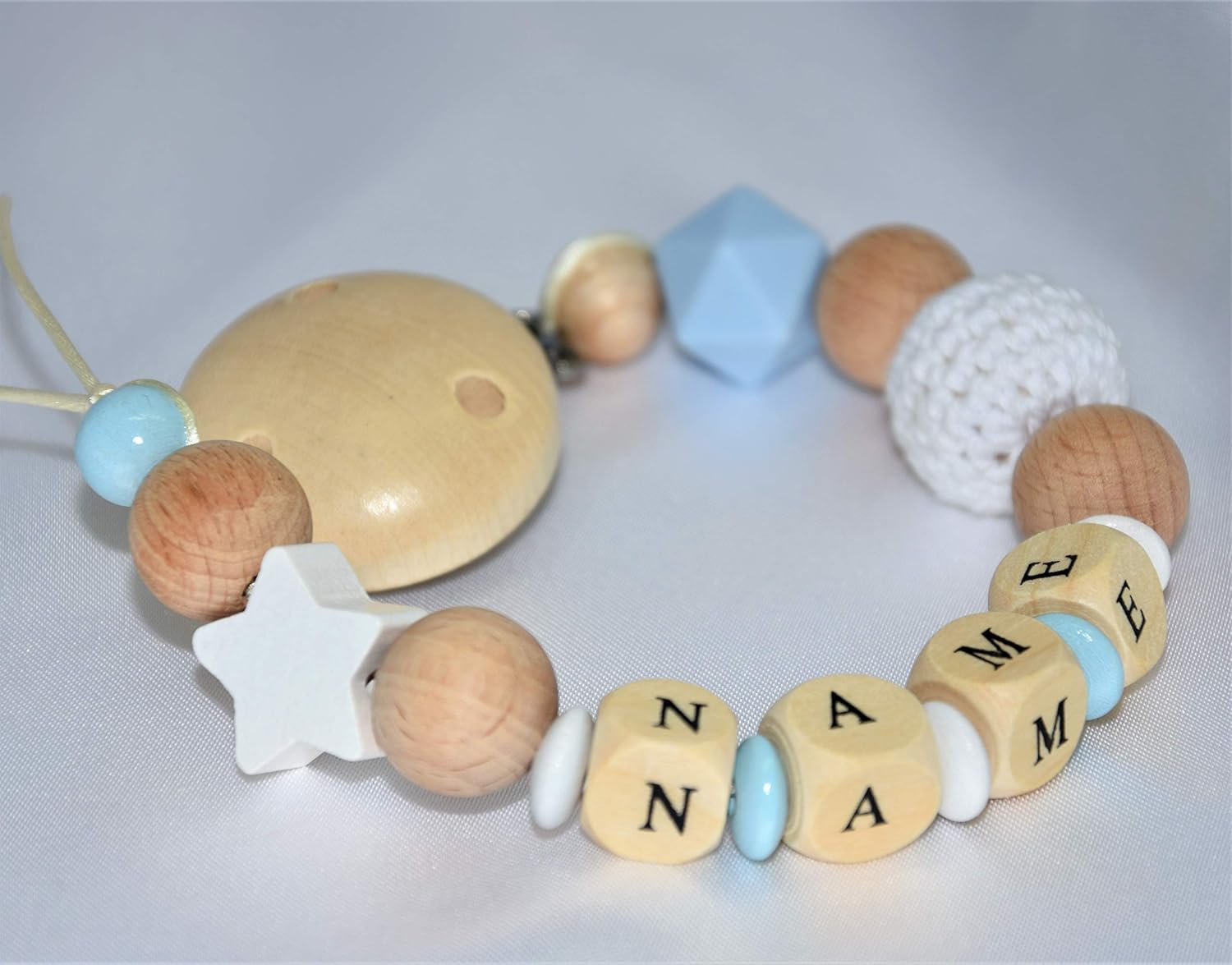 personalised dummy clip with mam adapter