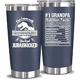 NewEleven Fathers Day Gift For Grandpa - Grandpa Birthday Gifts From Granddaughter, Grandson - Unique Birthday Present Ideas For Grandfather, Promoted To Grandfather - 20 Oz Tumbler Navy