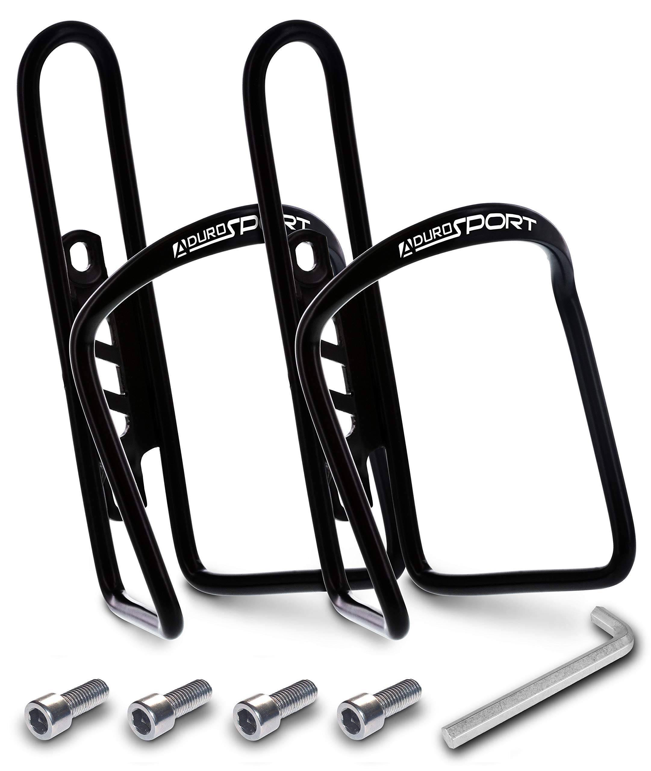 Aduro Bike Water Bottle Holder Aluminum Cage, [2X Pack] Bicycle Water Bottle Mount Lightweight for Cycling Fits Any Bike with Easy Installation