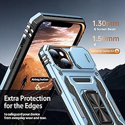 Goodon for iPhone 15 Plus Case with Sliding Camera