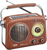 Gelielim Portable Radio AM FM Shortwave Bluetooth Solar Rechargeable Battery view 1