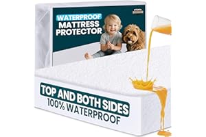 Utopia Bedding Dual Sided Mattress Protector with Waterproof Terry Top and Side Panels King Size, Soft and Breathable Mattres