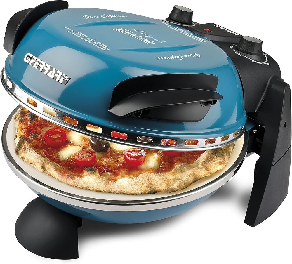 G3 Ferrari G1000604 Delizia EVO Electric Pizza Oven 400°C Blue 1200W Stone