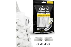 Xpand No Tie Elastic Shoe Laces. 1 Size Fits All for Adults & Kids | Stretch Laces for Sneakers, Runners & High Top Shoes