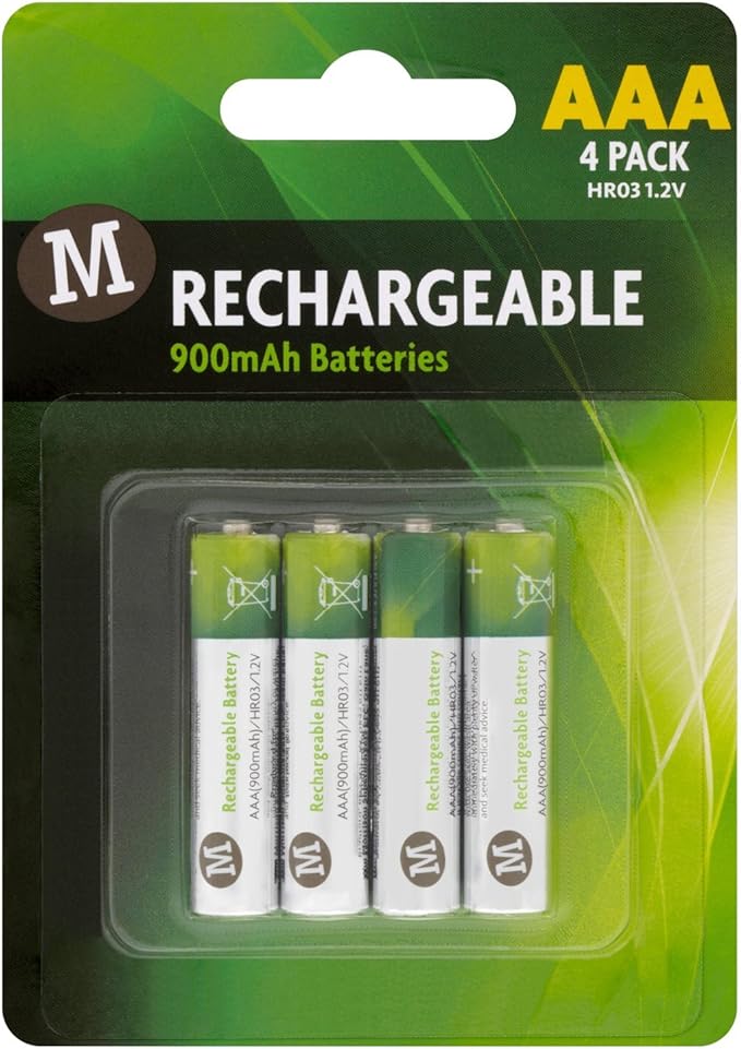Morrisons Rechargeable AAA Battery, Pack of 4 Amazon.co.uk Grocery