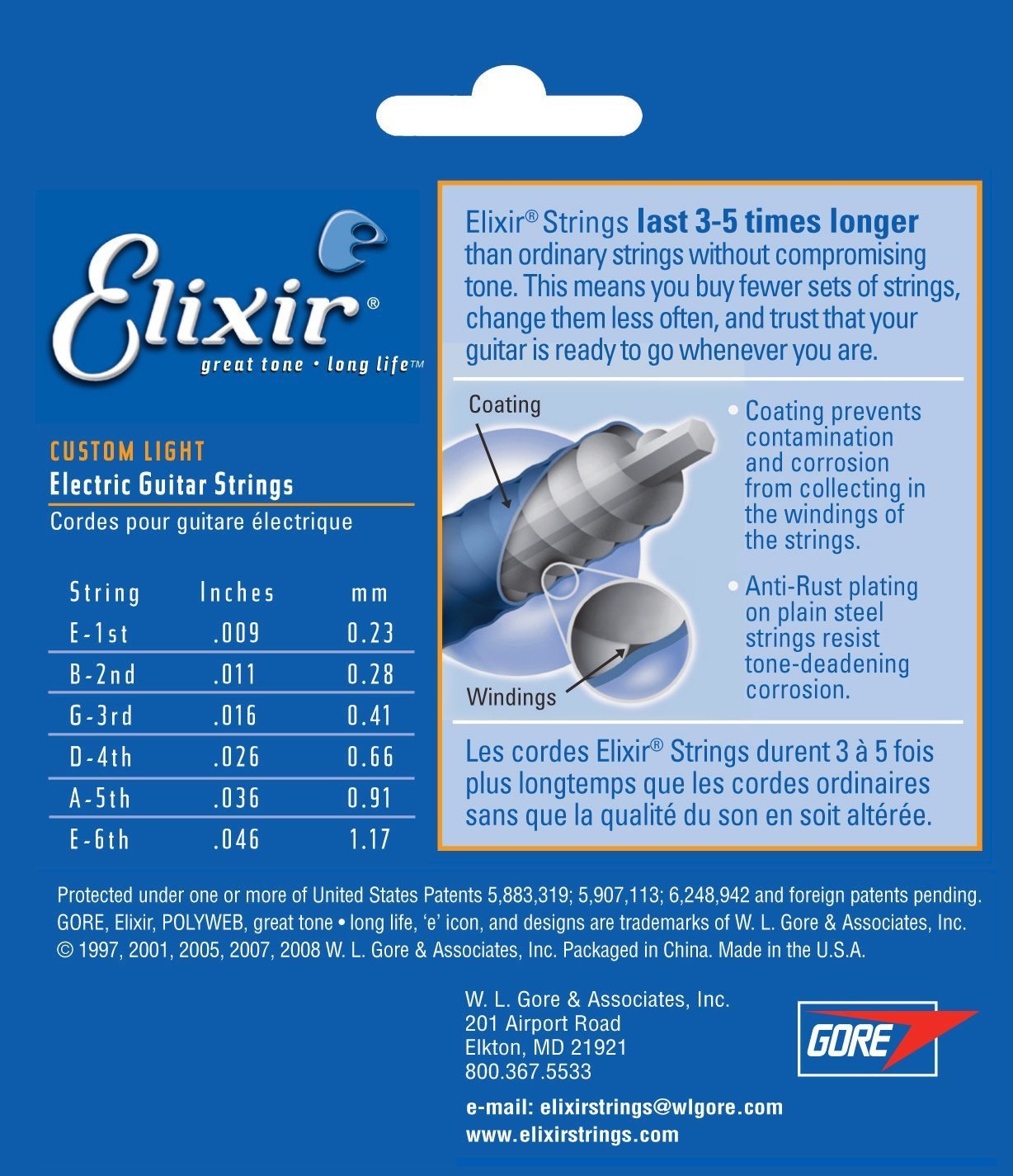 elixir corde chitarra elettrica