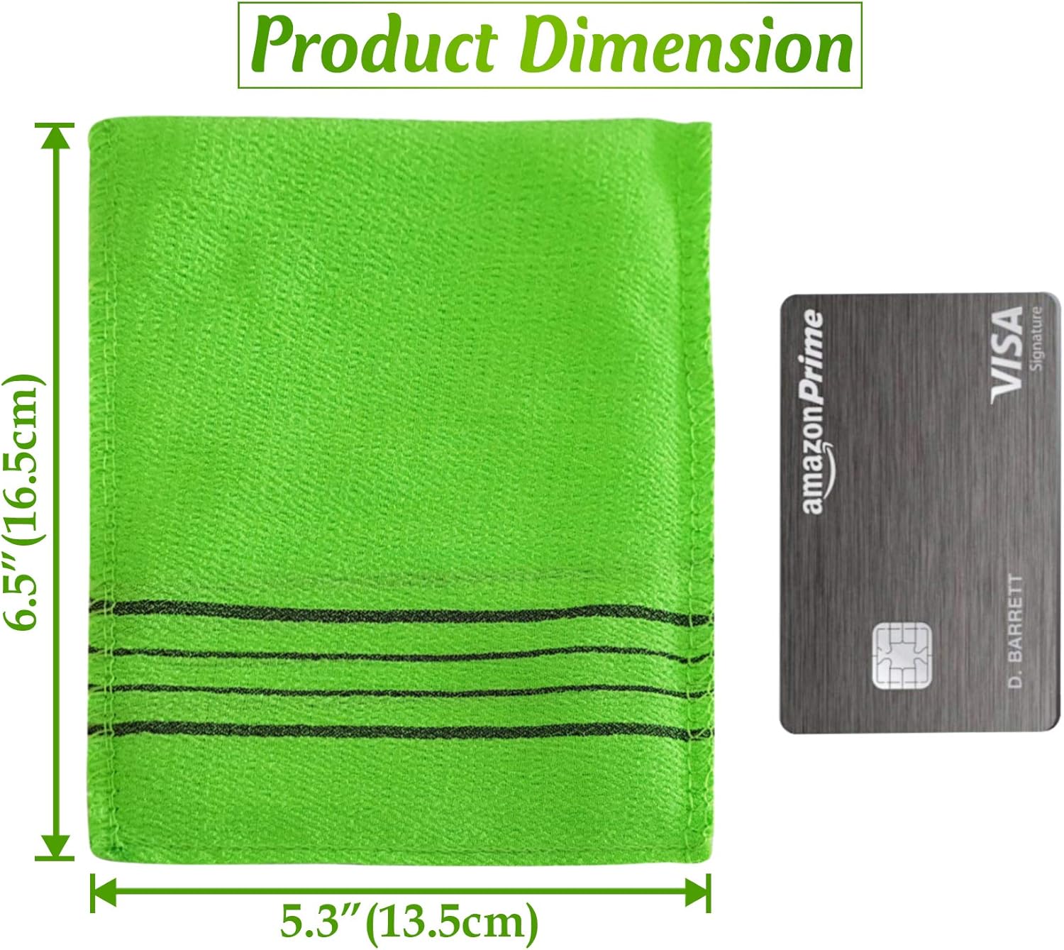 Asian Korean Exfoliating Bath Washcloth - Set of 5, Back and Body Exfoliation for Removing Dry, Dead Skin Cells, Cleaning Pores and Reducing Acne Breakouts, Reusable: Kitchen & Dining