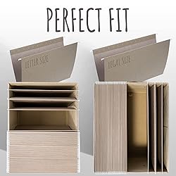 ZICOTO Decorative File Organizer Box Set of 2