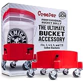Chemical Guys, Creeper Rolling Bucket Dolly, 5 Casters, for 3.5 to 7.5 Gal | Heavy-duty dolly rolls wash buckets on five 360-degree casters, fits standard 3.5 to 7.5 gallon buckets
