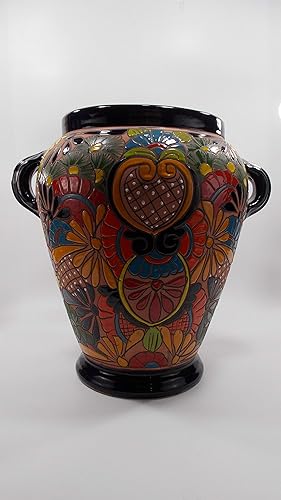Amazon Com 19 Talavera Flower Pot Vase Colorful Mexican Ceramic
