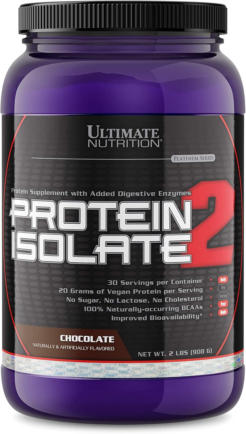 Ultimate Nutrition Vegan Plant Based Protein Isolate Powder No Sugar