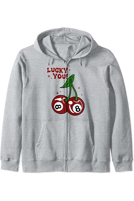 Cherry Hoodie Lucky You Hoodie Feeling Lucky Dice Graphic Hoodie