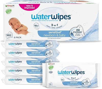 Sensitive+ Newborn & Baby Wipes, 6 Paquetes