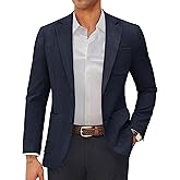 PJ PAUL JONES Mens Blazer Casual Two Button Sport Coats Notched Lapel Solid Suit Jackets